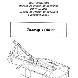 Taarup 1185 Mower Parts Manual
