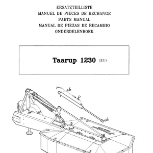Taarup 1230 Mower Parts Manual