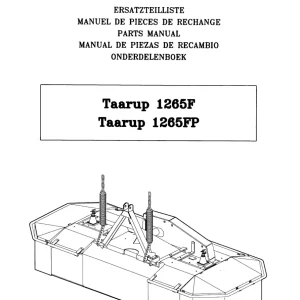 Taarup 1265F 1265Fp Mower Parts Manual