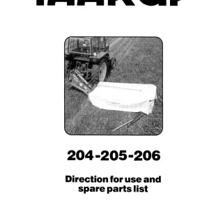 Taarup 204 205 206 Mower Parts Manual