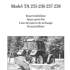 Taarup 235 236 237 238 Mower Parts Manual