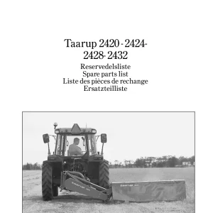 Taarup 2420 2424 2428 2432 Mower Parts Manual