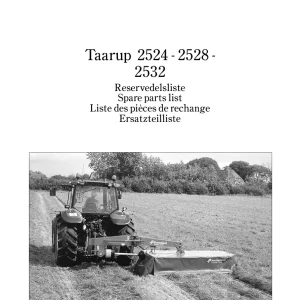 Taarup 2524 2528 2532 Mower Parts Manual