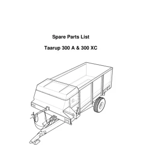 Taarup 300 300Xc 2004 Parts Manual