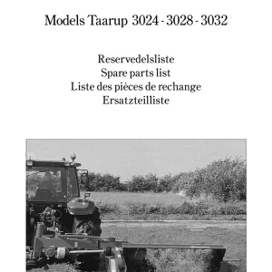 Taarup 3024 3028 3032 Mower Parts Manual