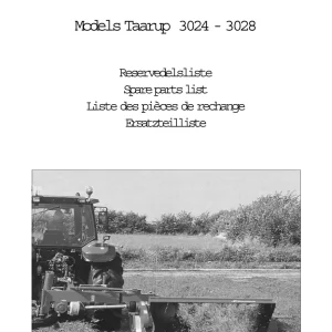 Taarup 3024 3028 Mower Parts Manual