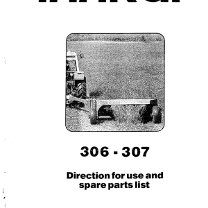 Taarup 306 307 Mower Parts Manual