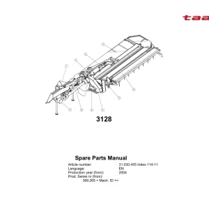 Taarup 3128 2004 Parts Manual