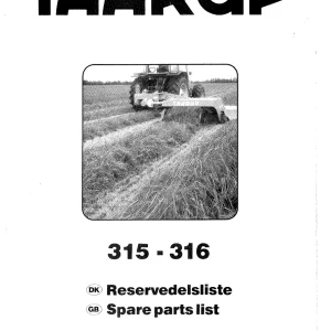 Taarup 315 316 Mower Parts Manual