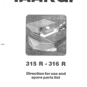 Taarup 315R 316R Mower Parts Manual