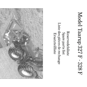 Taarup 327F Mower Parts Manual