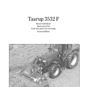 Taarup 3532F Mower Parts Manual