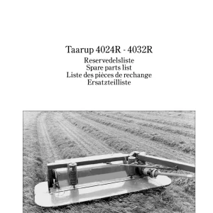 Taarup 4024R 4032R Mower Parts Manual