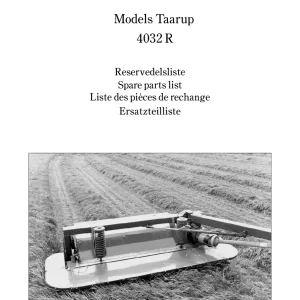 Taarup 4032R Mower Parts Manual