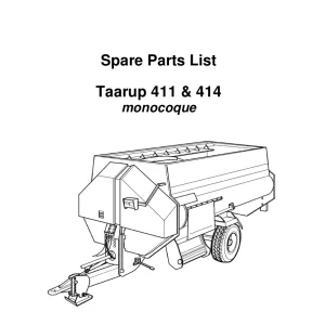 Taarup 411 414 2004 Parts Manual