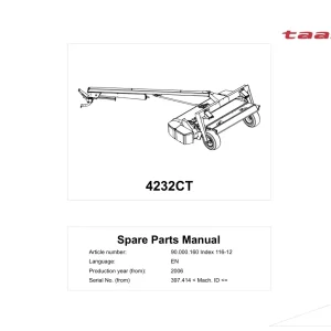 Taarup 4232Ct 2006 Parts Manual