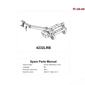 Taarup 4232Lrb 2007 Parts Manual