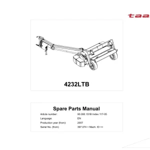 Taarup 4232Ltb 2007 Parts Manual