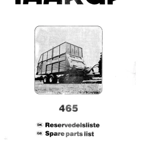 Taarup 465 Parts Manual