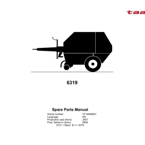 Taarup 6319 2007 Parts Manual