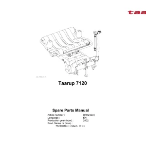 Taarup 7120 2002 Parts Manual