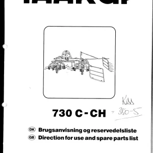 Taarup 730 Parts Manual