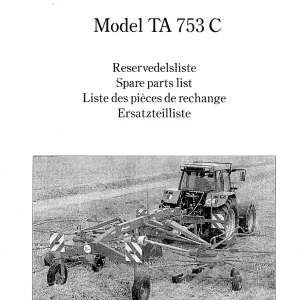 Taarup 753C Parts Manual
