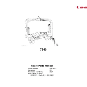 Taarup 7640 2004 Parts Manual