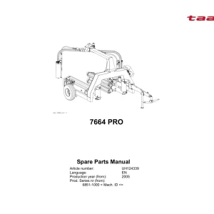 Taarup 7664 Pro 2005 Parts Manual