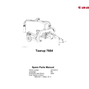 Taarup 7664 2004 Parts Manual