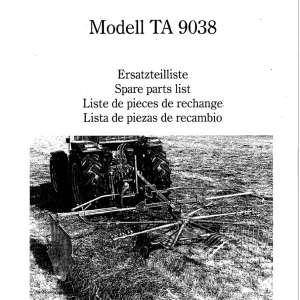 Taarup 9038 Parts Manual