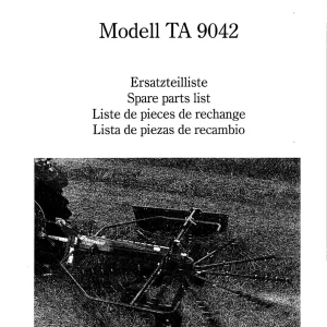 Taarup 9042 1999 Parts Manual