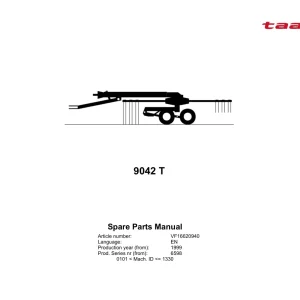 Taarup 9042T 1999 Operators Manual