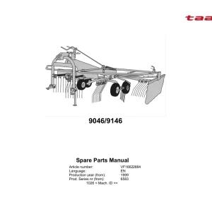 Taarup 9046 9146 1999 Parts Manual