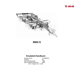 Taarup 9065S 1998 Parts Manual