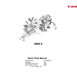 Taarup 9069S 2007 Parts Manual