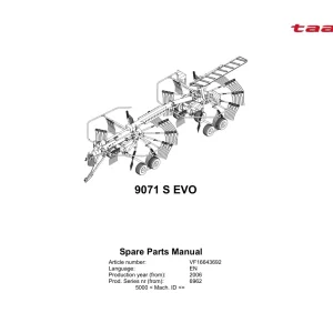 Taarup 9071S Evo 2006 Parts Manual