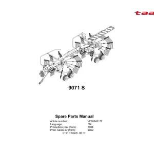 Taarup 9071S 2004 Parts Manual