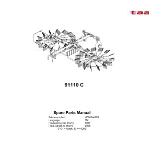 Taarup 91110C 2007 Parts Manual