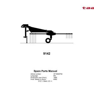 Taarup 9142 1999 Parts Manual