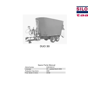 Taarup Duo 30 2006 Parts Manual