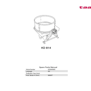 Taarup Kd814 Parts Manual