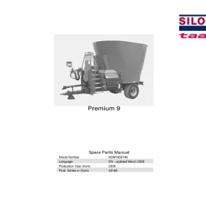 Taarup Premium 9 2006 Parts Manual