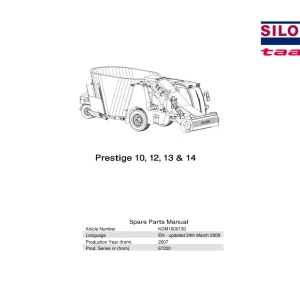 Taarup 10 12 13 14 2007 Parts Manual