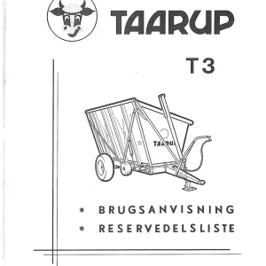 Taarup T3 1987 Parts Manual