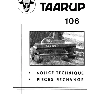 Taarup Ta106 1984 Parts Manual