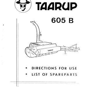 Taarup Ta605B 1985 Parts Manual