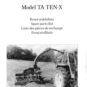 Taarup Ten X Parts Manual