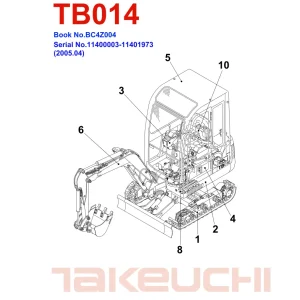 Takeuchi Tb014 Parts Manual