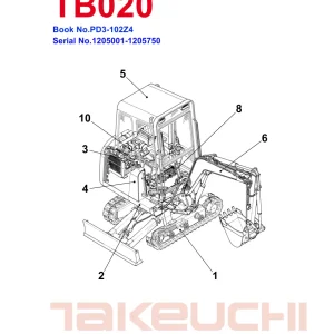 Takeuchi Tb020 Parts Manual